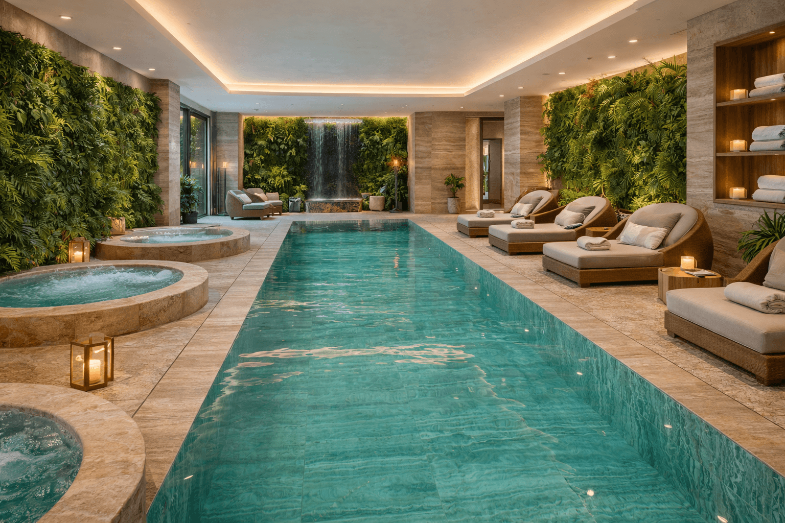 Luxury spa setting